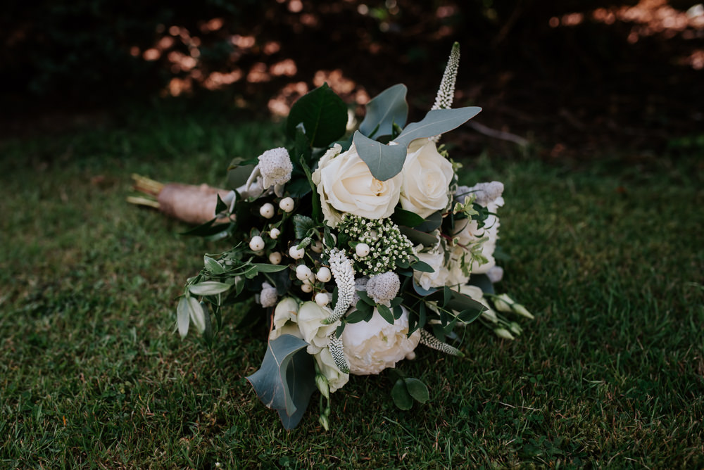 Bouquet Flowers Bride Bridal Rose Greenery Foliage Tipi Hertfordshire Wedding Michelle Cordner Photography
