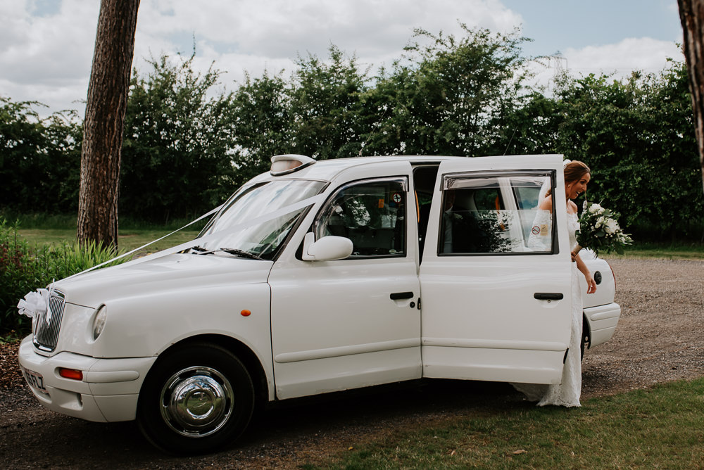 Taxi Cab Transport Tipi Hertfordshire Wedding Michelle Cordner Photography