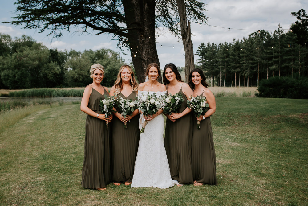 Bridesmaids Bridesmaid Dress Dresses Green Maxi Long Tipi Hertfordshire Wedding Michelle Cordner Photography