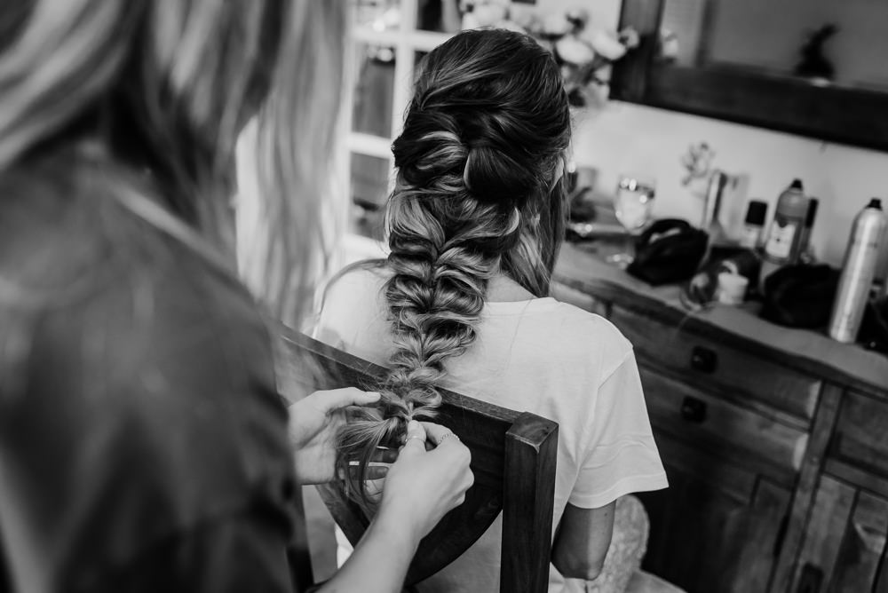 Bride Bridal Hair Style Up Do Plait Braid Tipi Hertfordshire Wedding Michelle Cordner Photography