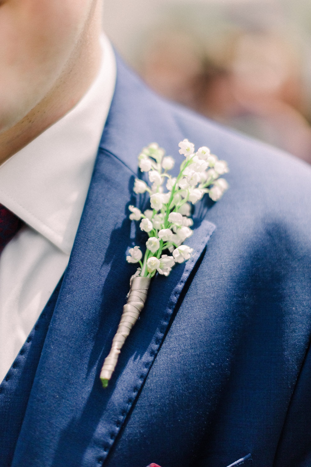Groom Buttonhole Flowers White Tortworth Court Wedding Sanshine Photography