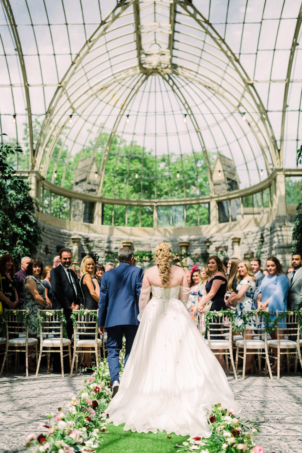 Glass House Ceremony Trees Orangery Tortworth Court Wedding Sanshine Photography