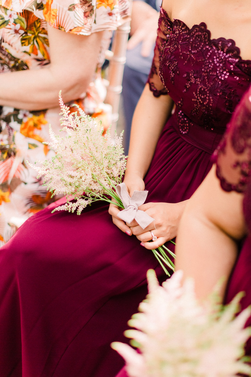 Bridesmaid Bouquet Flowers Bride Bridal Astilbe Tortworth Court Wedding Sanshine Photography