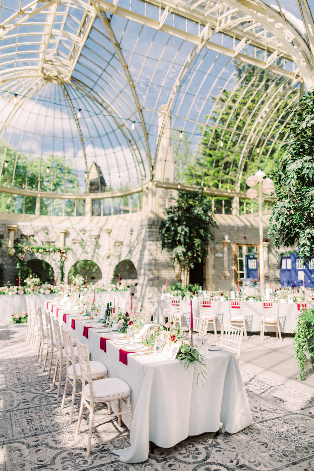 Glass House Reception Venue Trees Tortworth Court Wedding Sanshine Photography