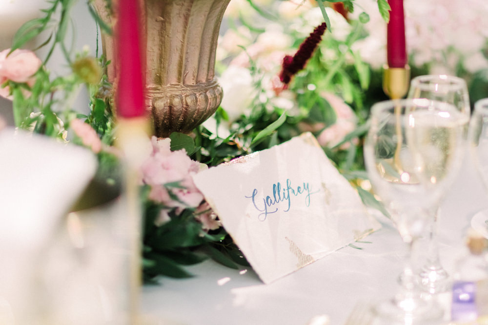 Table Name Calligraphy Tortworth Court Wedding Sanshine Photography