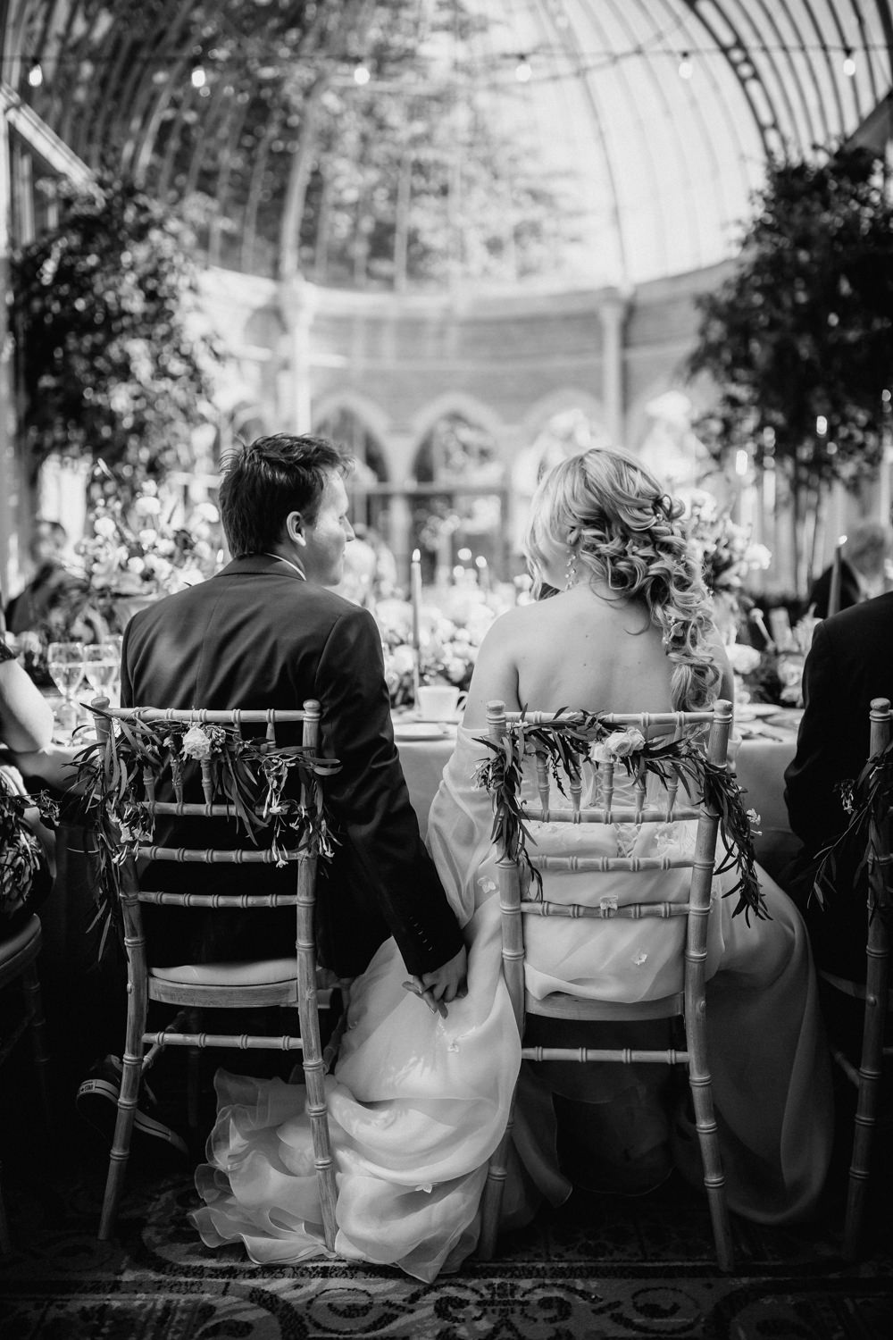 Greenery Chairs Bride Groom Decor Tortworth Court Wedding Sanshine Photography