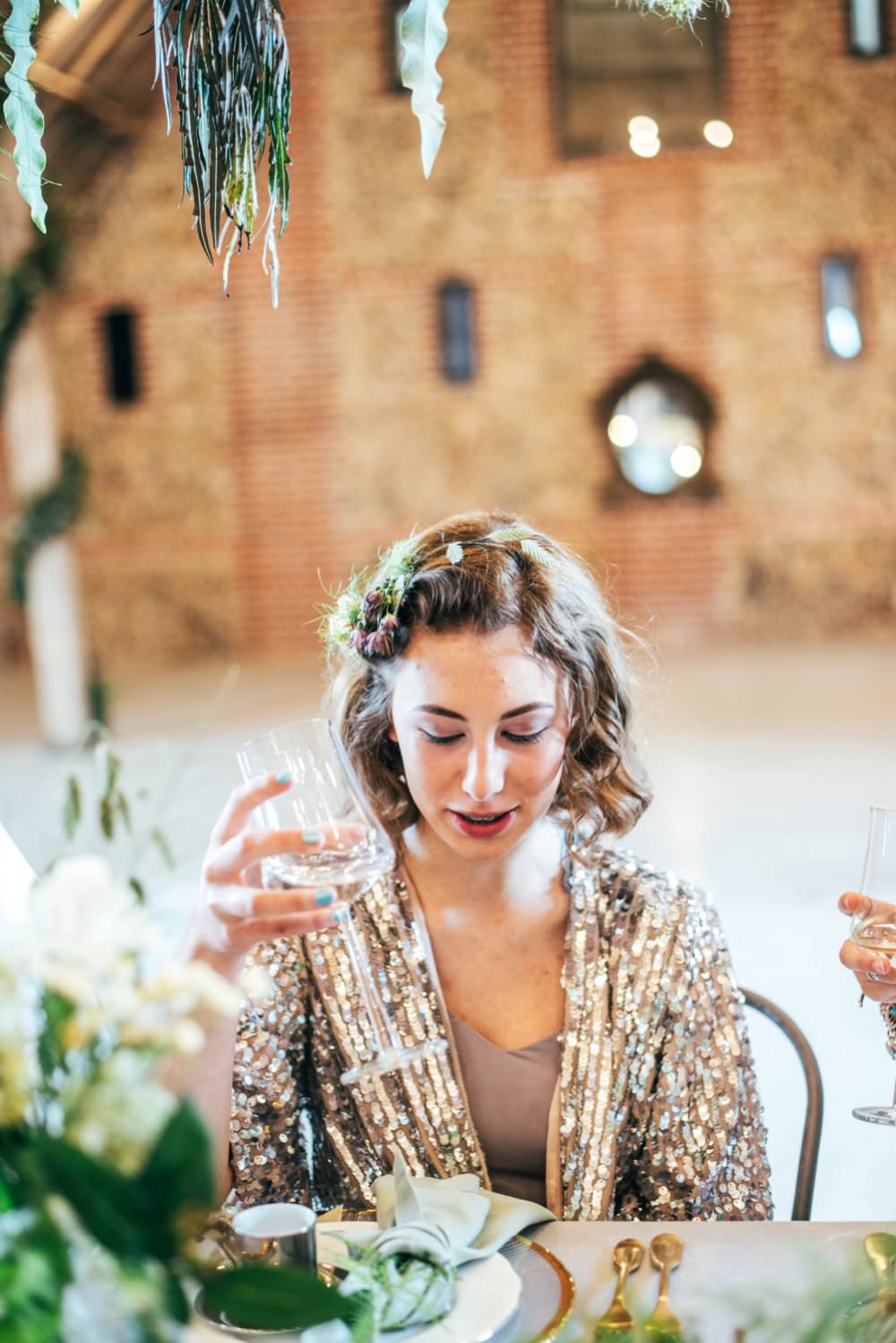 Bridesmaid Bridesmaid Hair Style Short Waves Tuffon Hall Wedding Three Flowers Photography