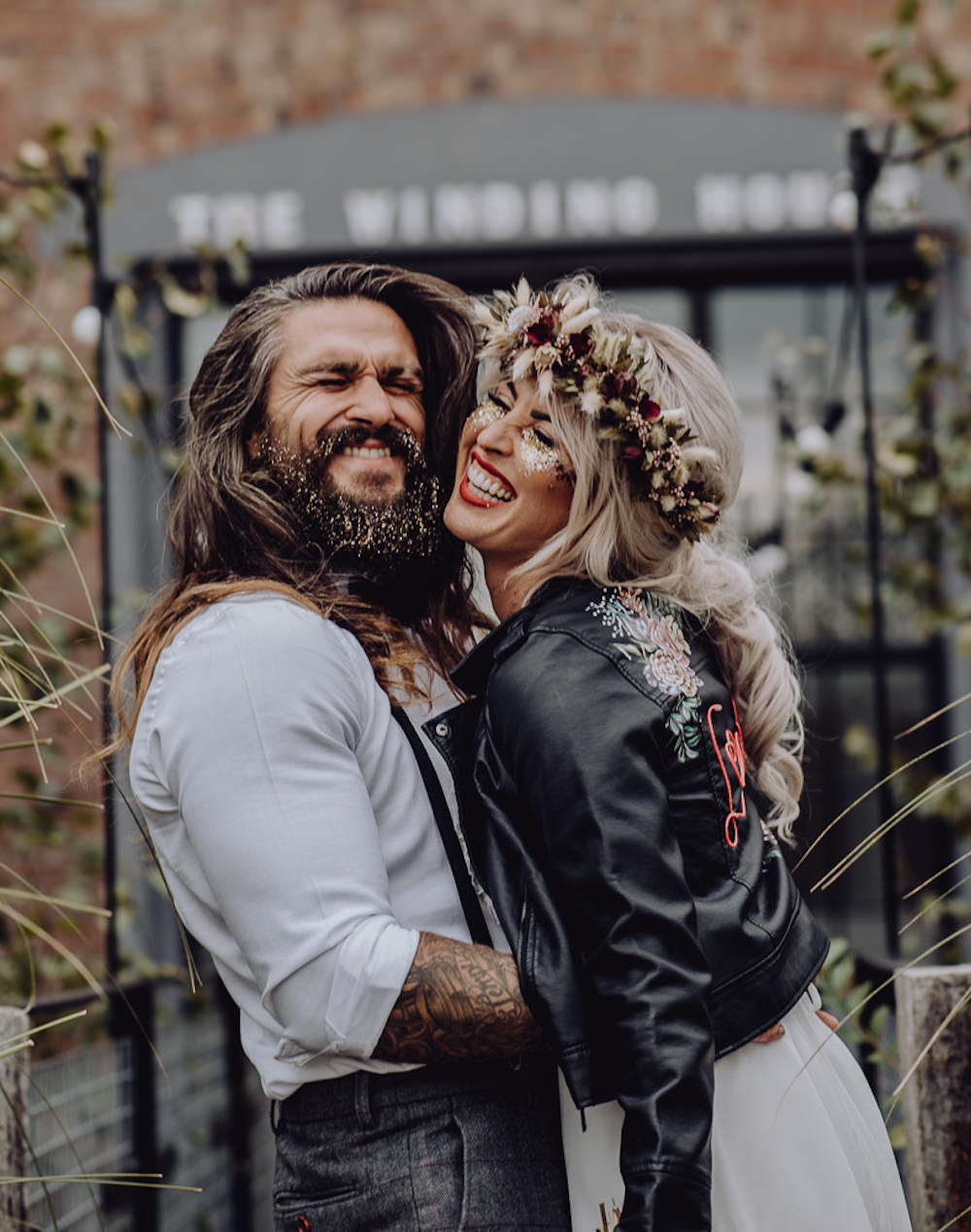 Glitter Beard Groom Make Up Bride Bridal Unconventional Wedding Ideas Pierra G Photography