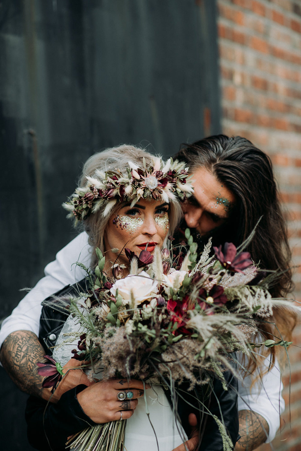 Glitter Make Up Bride Bridal Unconventional Wedding Ideas Pierra G Photography