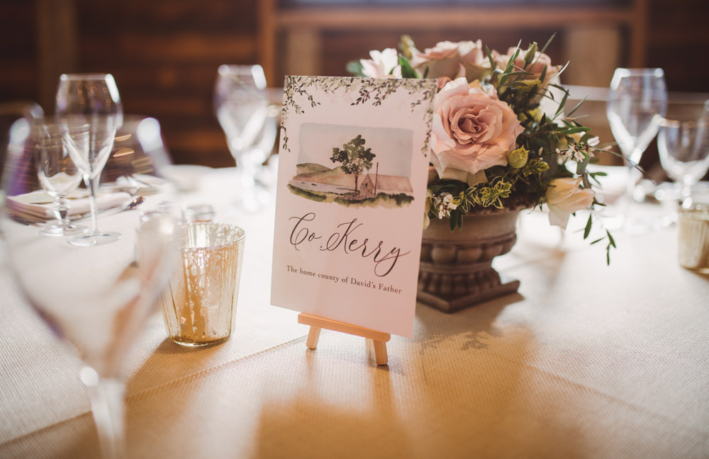 Mini Easel Table Name Watercolour Wedding Kerry Ann Duffy Photography