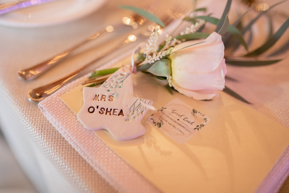 Place Card Rose Name Watercolour Wedding Kerry Ann Duffy Photography