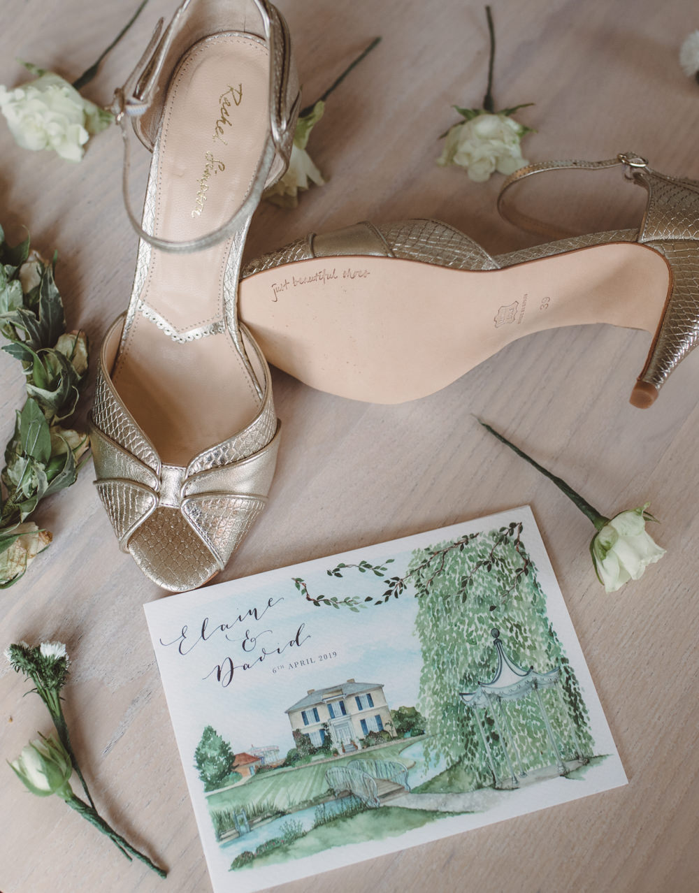 Bride Bridal Rachel Simpson Shoes Stationery Watercolour Wedding Kerry Ann Duffy Photography