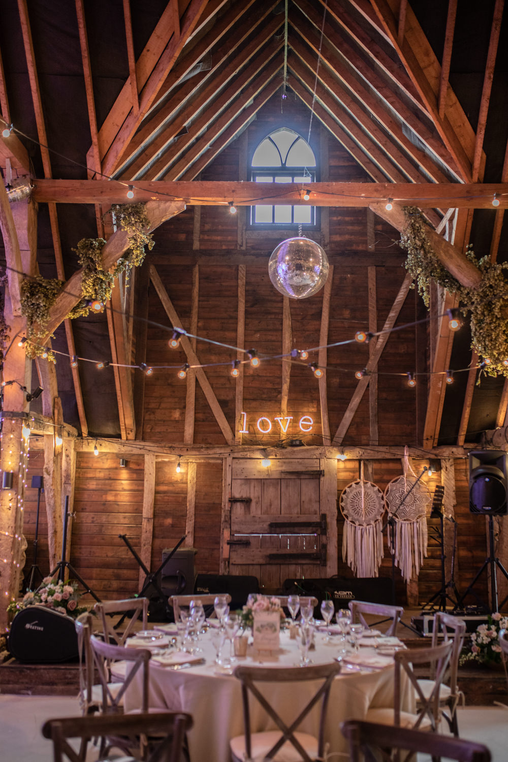 Love Neon Sign Festoon Lighting Dreamcatchers Watercolour Wedding Kerry Ann Duffy Photography