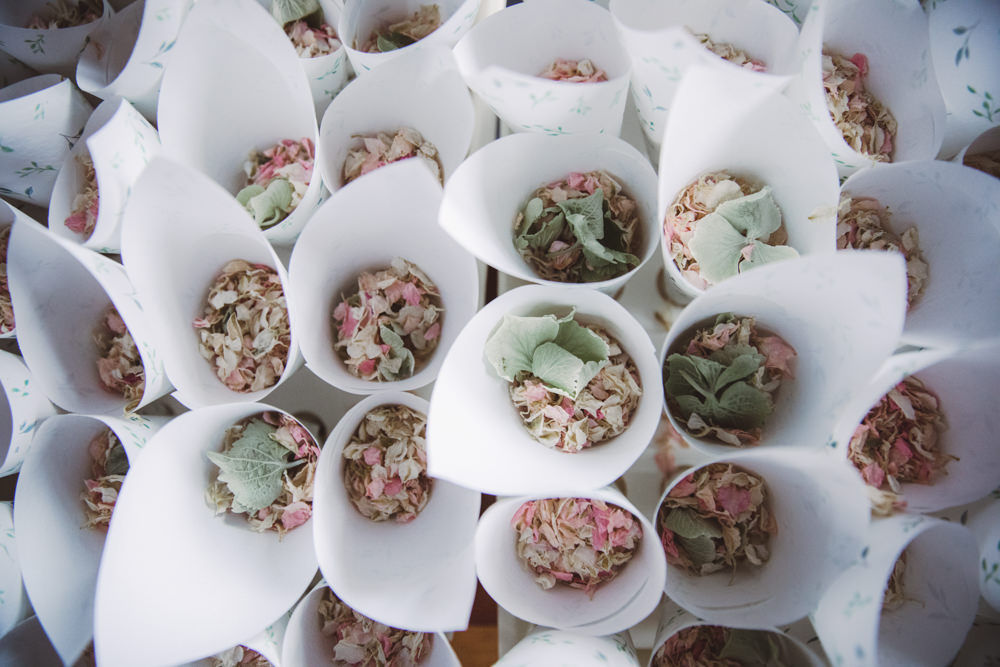Confetti Cones Watercolour Wedding Kerry Ann Duffy Photography