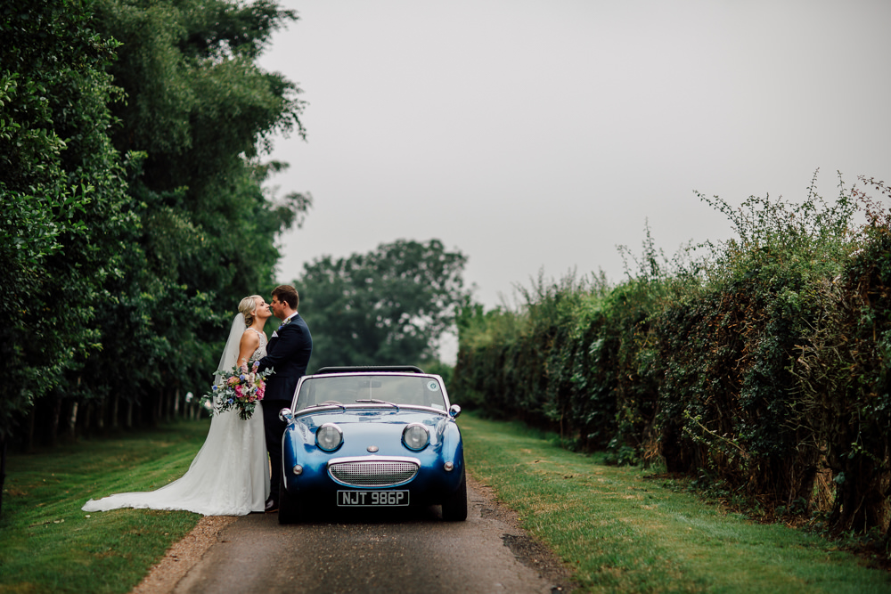 Convertible Car Transport Classic Barff Country House Wedding Sarah Beth Photo