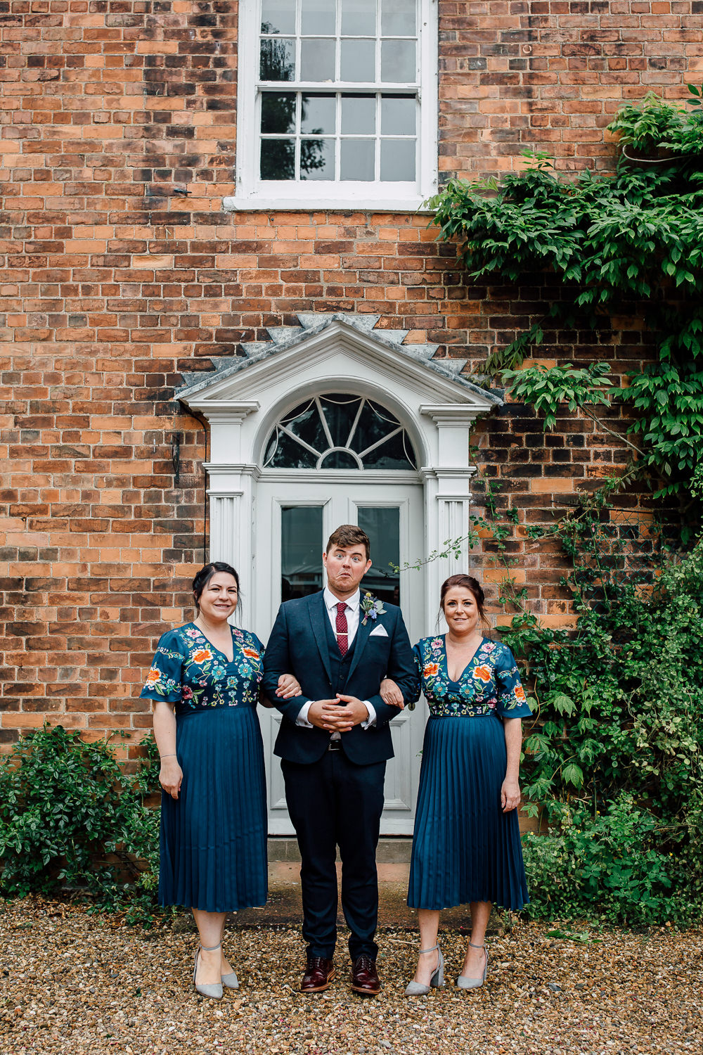 Bridesmaid Bridesmaids Dresses Classic Navy Blue Embroidery Barff Country House Wedding Sarah Beth Photo