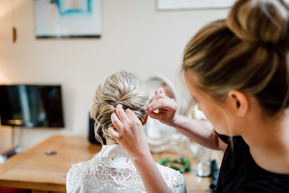 Bride Bridal Hair Style Up Do Barff Country House Wedding Sarah Beth Photo