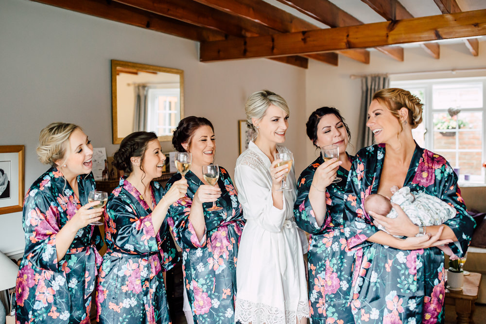 Bride Bridal Bridesmaids Dressing Gowns Robes Barff Country House Wedding Sarah Beth Photo
