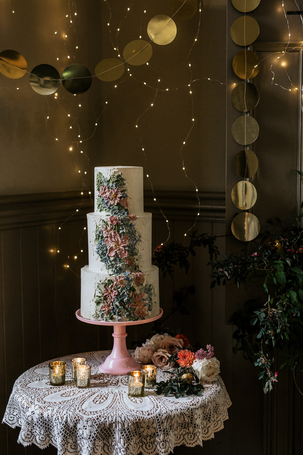 Cake Buttercream Flowers Table Blush Pink Wedding Ideas Meghan Lorna