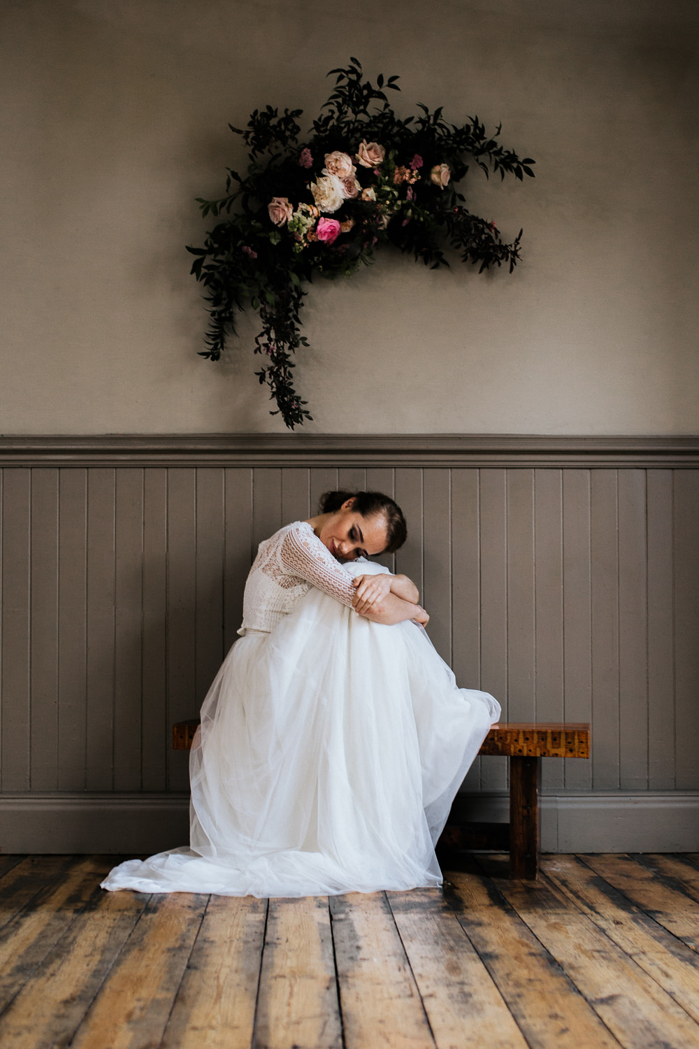 Flower Installation Backdrop Flower Arch Natural Organic Greenery Foliage Blush Pink Wedding Ideas Meghan Lorna