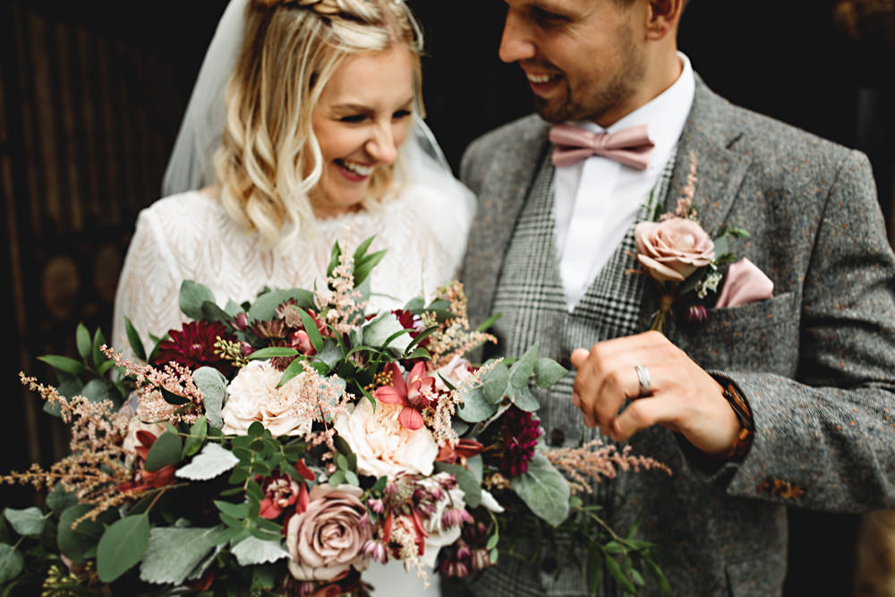 Calke Abbey Wedding HBA Photography Bouquet Flowers Bride Bridal Rose Astilbe Dahlia Blush Burgundy