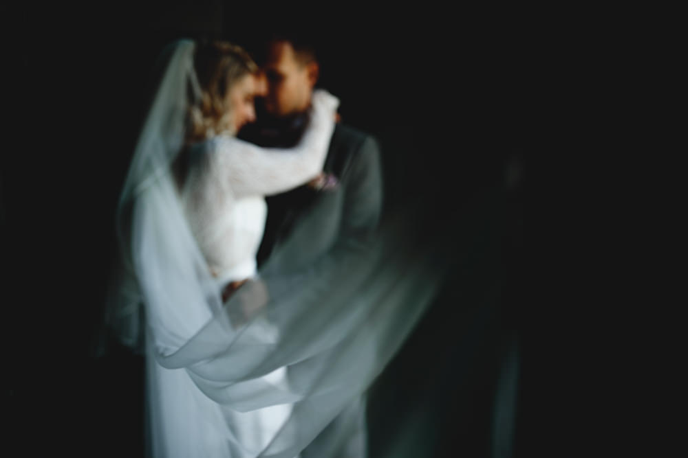Dress Gown Bride Bridal Rembo Styling Long Sleeves Lace Veil Calke Abbey Wedding HBA Photography