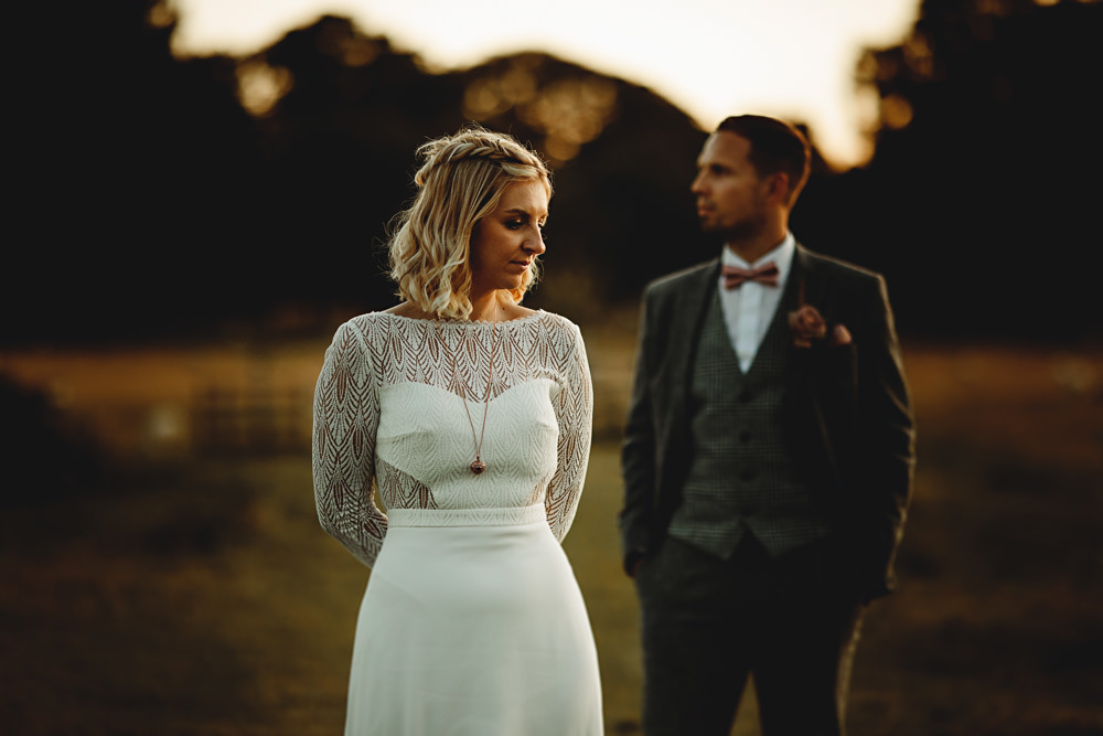 Dress Gown Bride Bridal Rembo Styling Long Sleeves Lace Calke Abbey Wedding HBA Photography