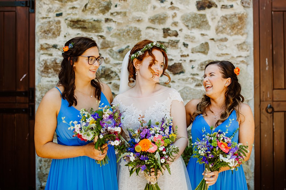 Bridesmaids Bridesmaid Dress Dresses Blue Canonteign Falls Wedding Holly Collings Photography
