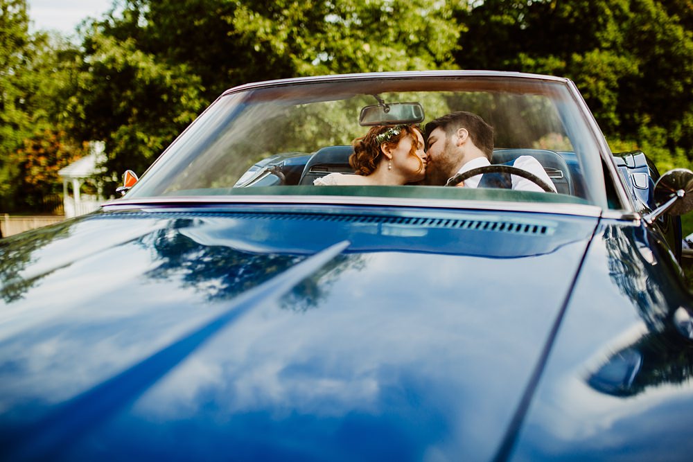 Cars Transport Classic Convertable Canonteign Falls Wedding Holly Collings Photography