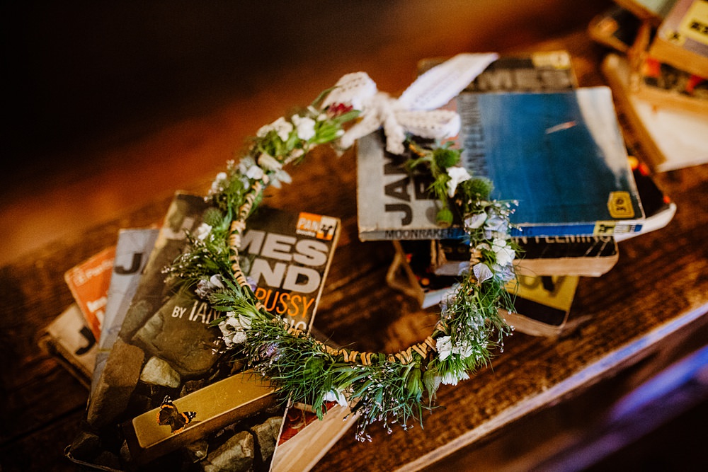 Flower Crown Bride Bridal Canonteign Falls Wedding Holly Collings Photography