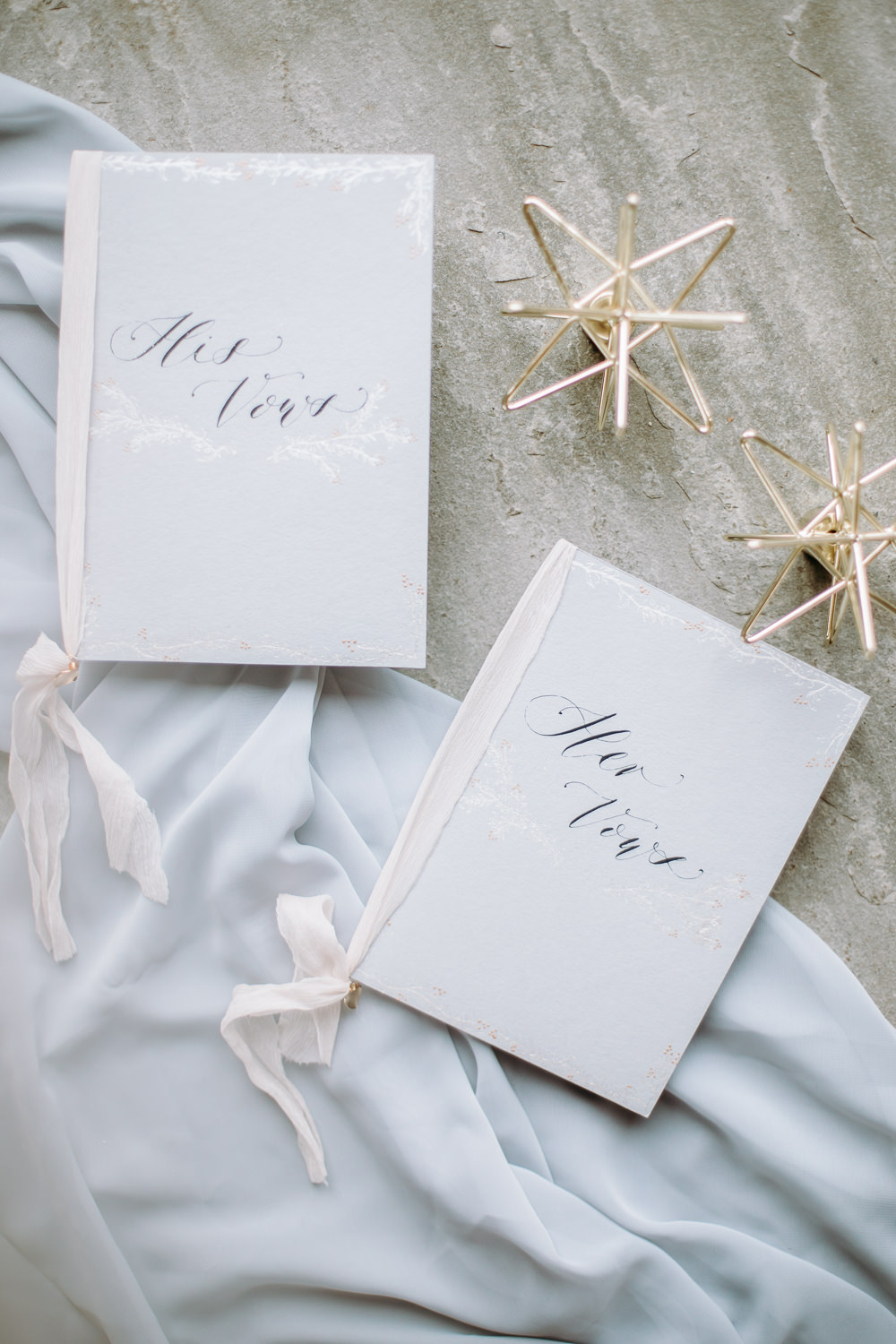 Stationery Vow Books Gold Stars Starry Flat Lay Calligraphy Celestial Wedding Ideas Christine Thirdwheeling