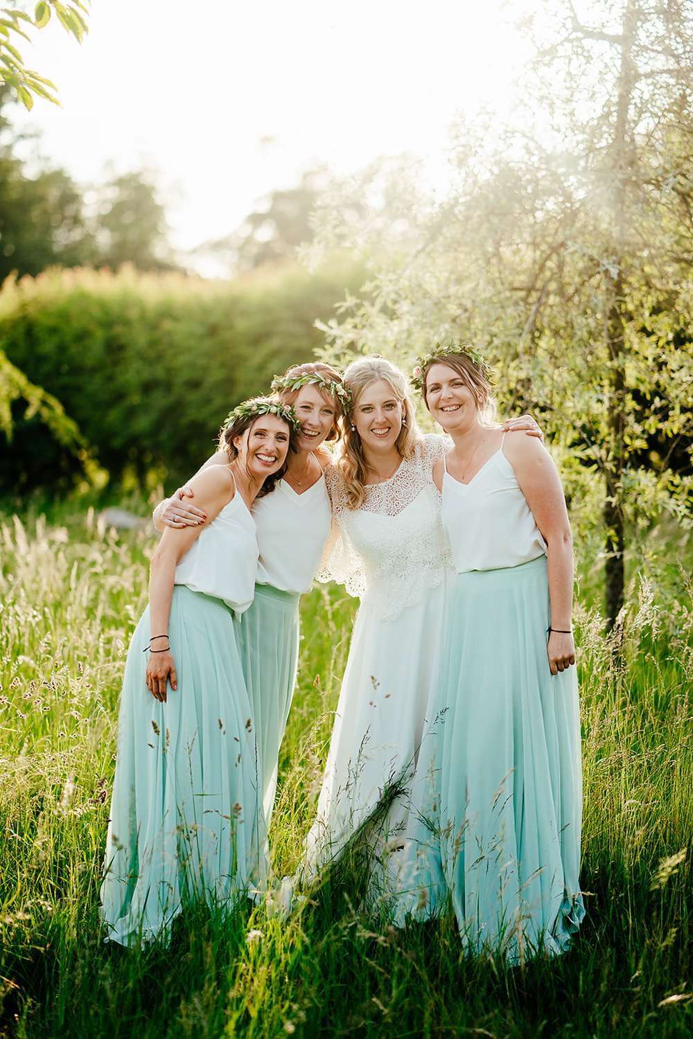 Bridesmaids Bridesmaid Dress Dresses Skirt Top Mint Green Clock Barn Wedding Angela Ward Brown