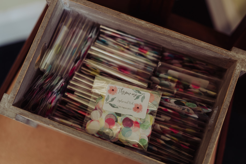 Confetti Envelopes Crafty Village Hall Wedding Dot and Scolly Photography