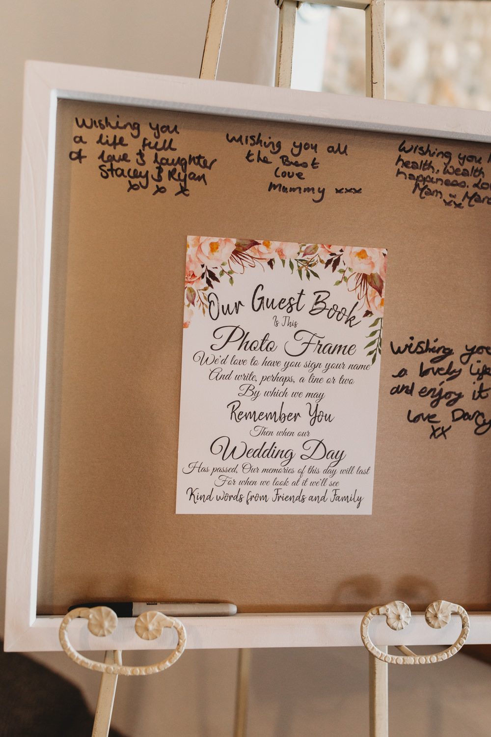 Guest Book Frame Crug Glas Country House Wedding Simon Murray Images