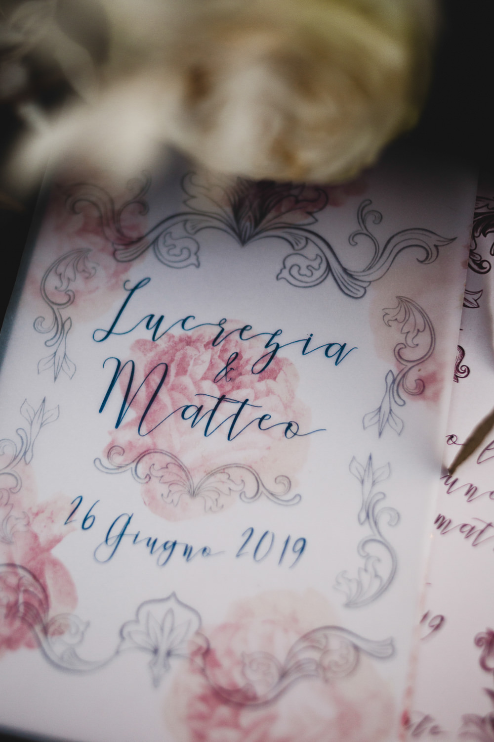 Stationery Invite Invitation Calligraphy Glassine Floral Ethereal Candlelit Wedding Ideas Ortica Wedding