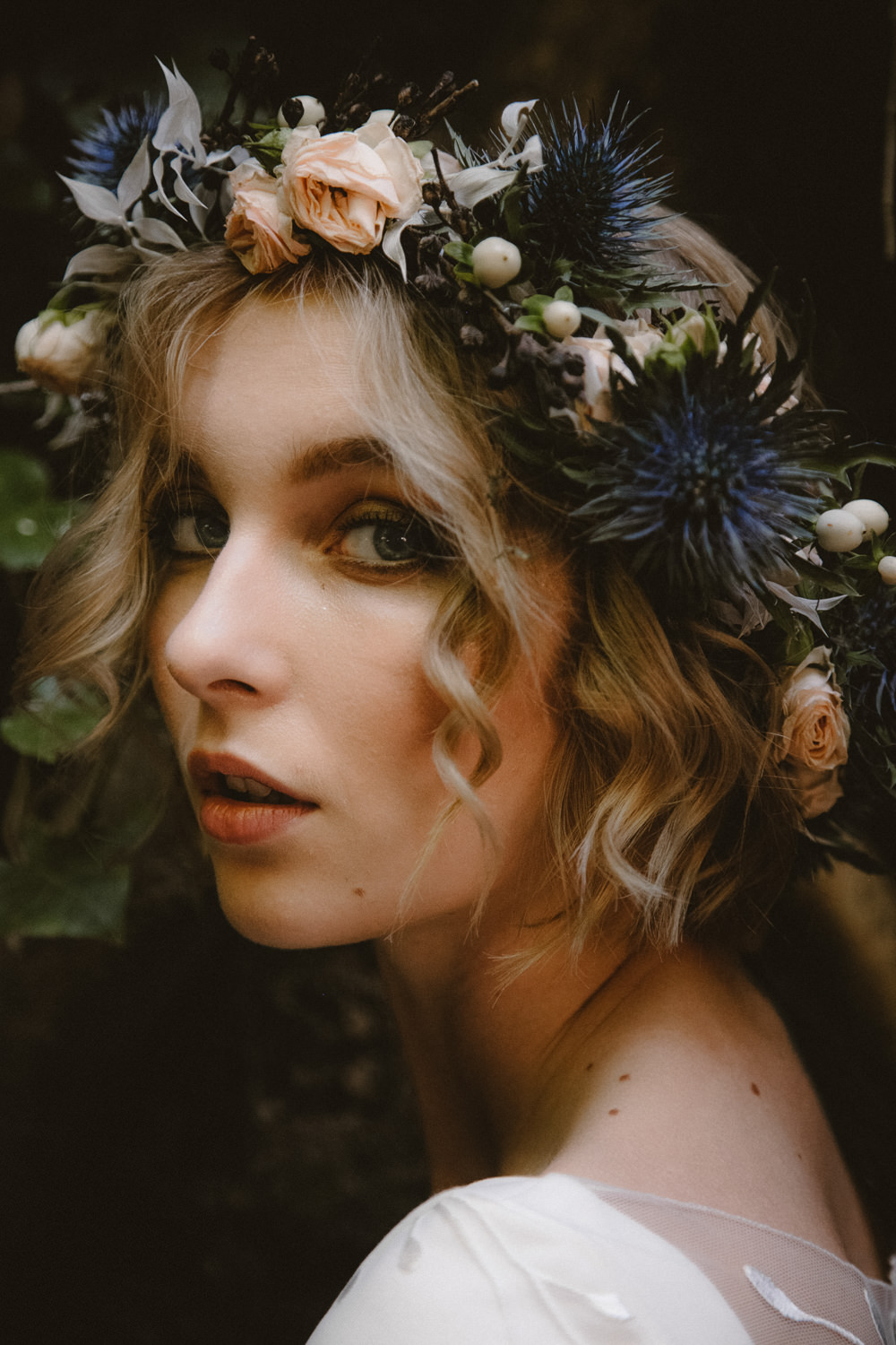 Bride Bridal Flower Crown Make Up Ethereal Candlelit Wedding Ideas Ortica Wedding