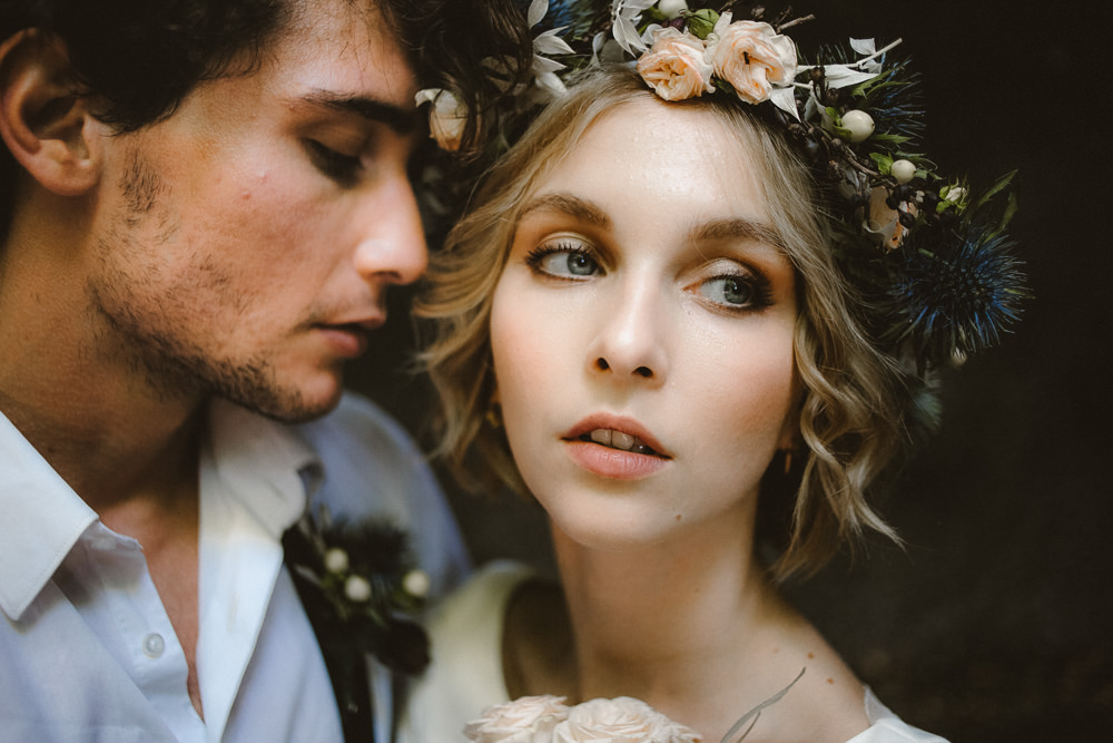 Bride Bridal Flower Crown Make Up Ethereal Candlelit Wedding Ideas Ortica Wedding