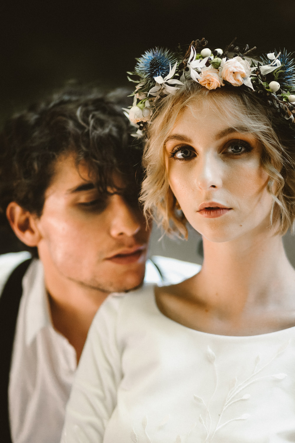 Bride Bridal Flower Crown Make Up Ethereal Candlelit Wedding Ideas Ortica Wedding