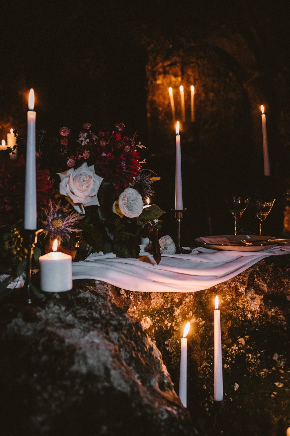 Candles Decor Decoration Flowers Ethereal Candlelit Wedding Ideas Ortica Wedding