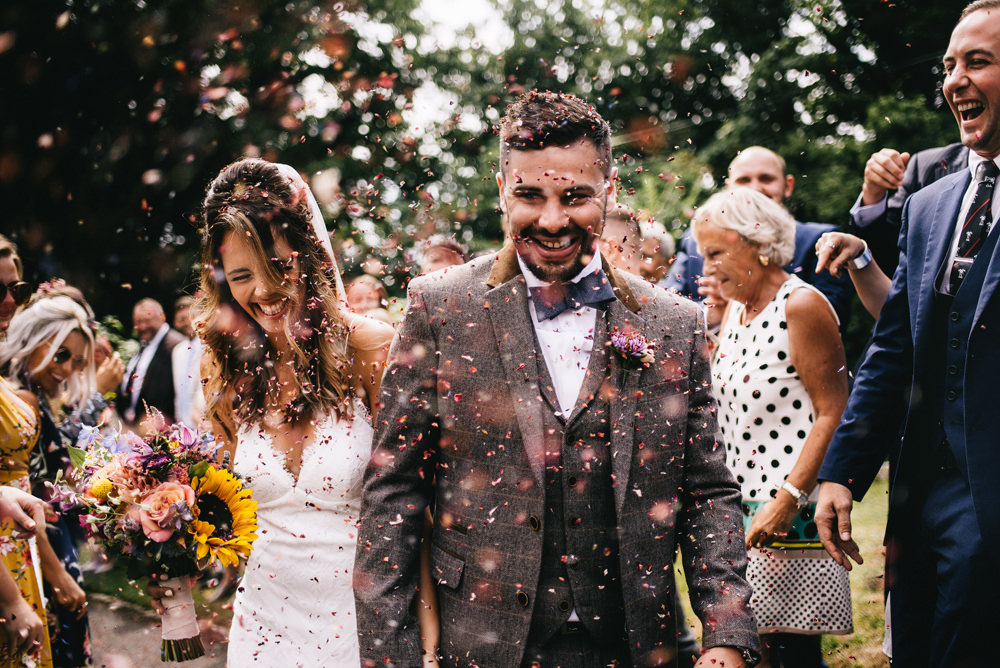 Confetti Throw Farm Wedding Alex Tenters Photography