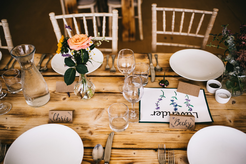 Long Wooden Tables Decor Flowers Jars Farm Wedding Alex Tenters Photography