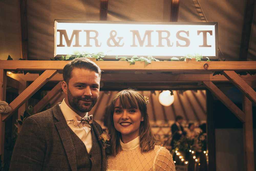 Cinema Light Sign Fron Farm Yurt Retreat Wedding Cat Arwel Photography