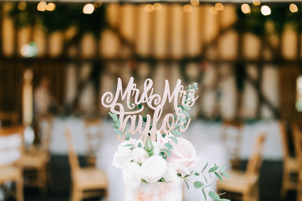 Tall Semi Naked Cake Wooden Laser Cut Topper Sponge Layer Flowers Gate Street Barn Wedding Camilla J Hards