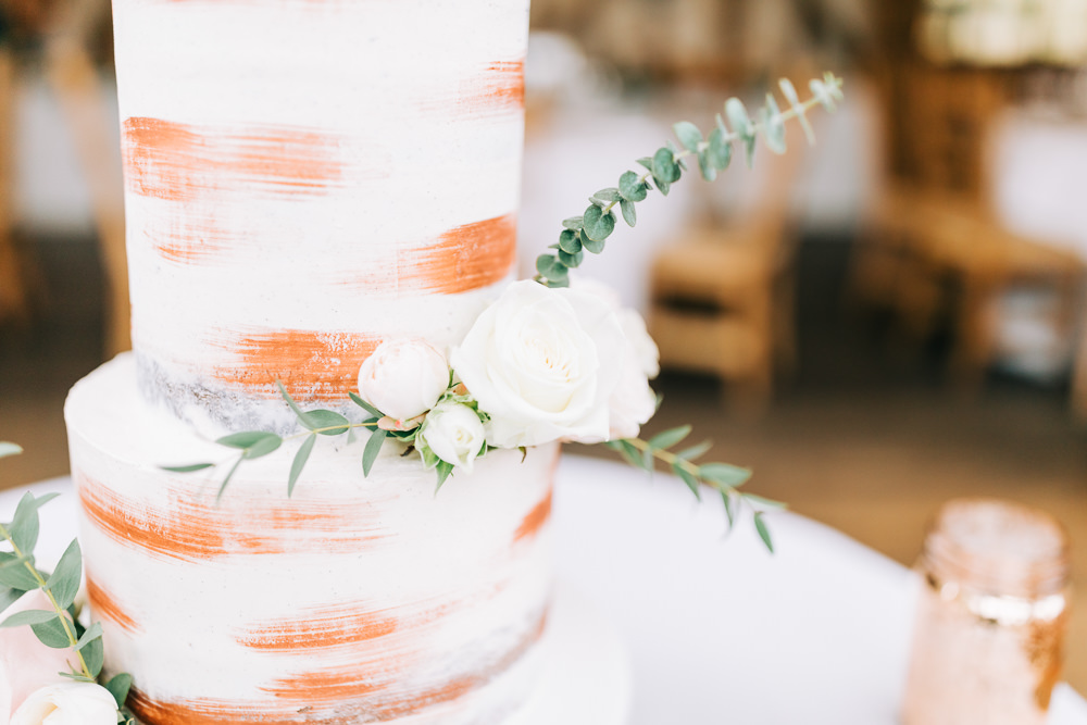 Tall Semi Naked Cake Wooden Laser Cut Topper Sponge Layer Flowers Gate Street Barn Wedding Camilla J Hards