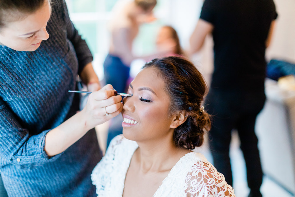 Bride Bridal Make Up Gate Street Barn Wedding Camilla J Hards