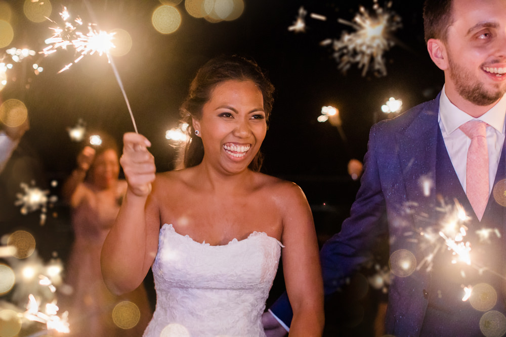 Sparkler Exit Sparklers Send Off Gate Street Barn Wedding Camilla J Hards