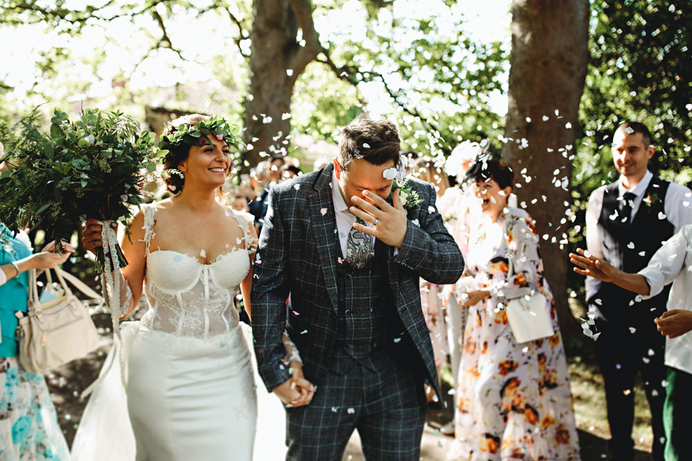 Confetti Throw Hall Farm Hotel Wedding HBA Photography