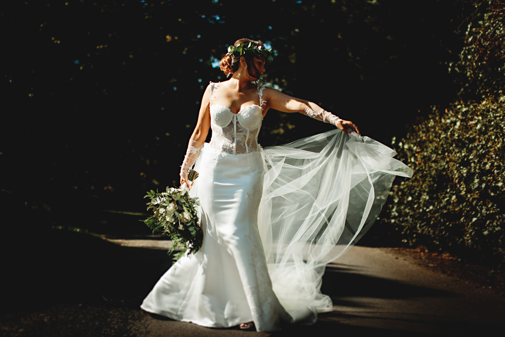 Bodice Straps Lace Overskirt Silk Tulle Bride Bridal Dress Gown Hall Farm Hotel Wedding HBA Photography