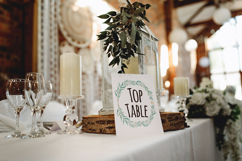 Top Table Sign Stationery Hall Farm Hotel Wedding HBA Photography