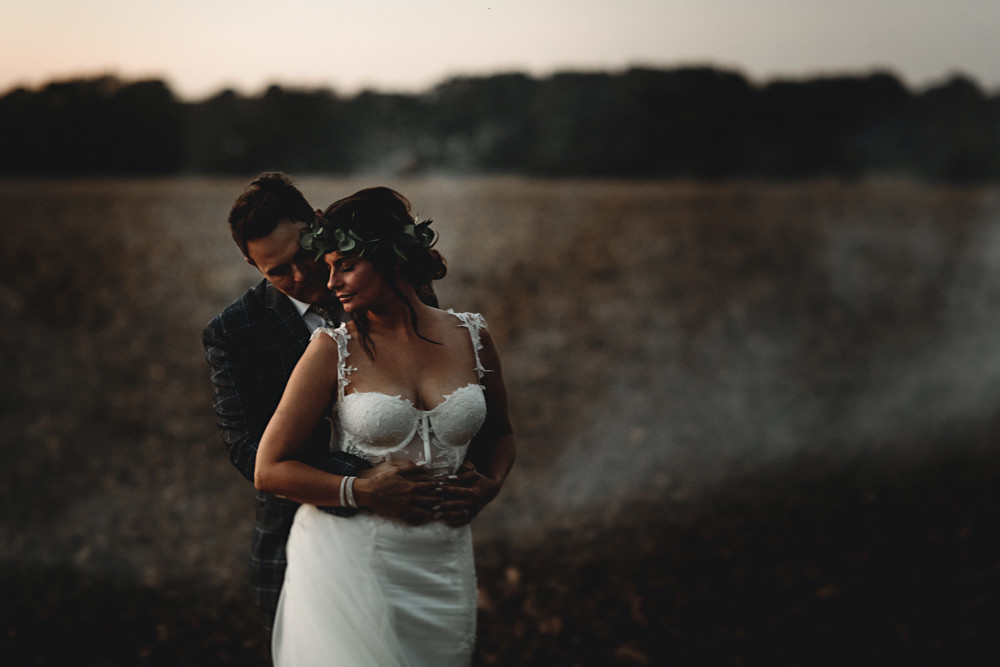 Smoke Bomb Portrait Photo Photograph Hall Farm Hotel Wedding HBA Photography